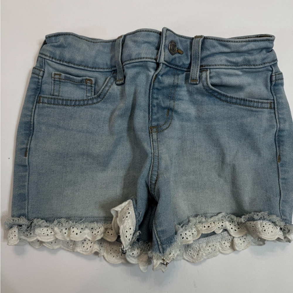 Girls Size 8 Jumping Beans Denim Jean Shorts Adjustable Waist